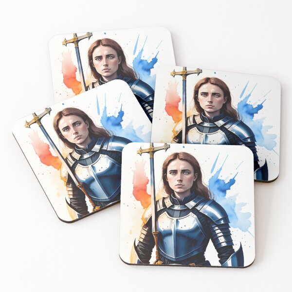 Item preview, Strong and Proud Female Knight in Silver Armor designed and sold by Erika V..
