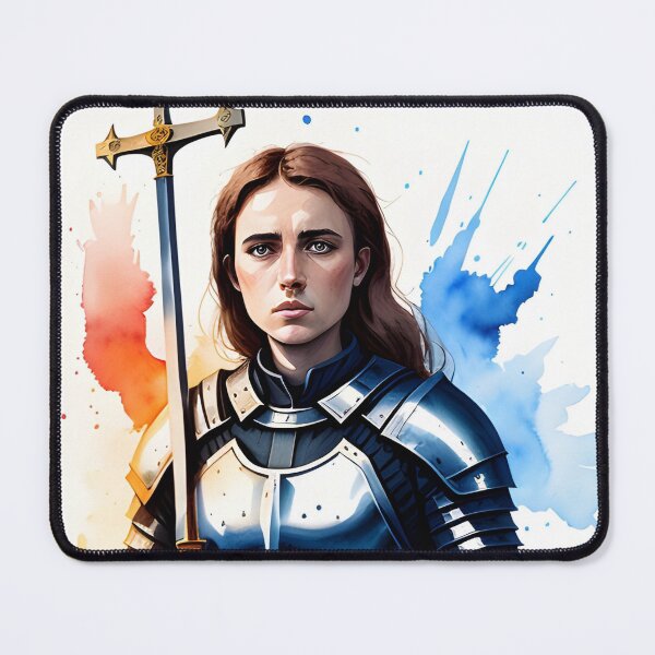 Item preview, Strong and Proud Female Knight in Silver Armor designed and sold by Erika V..