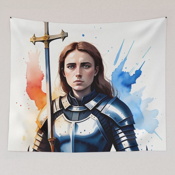 Item preview, Strong and Proud Female Knight in Silver Armor designed and sold by Erika V..