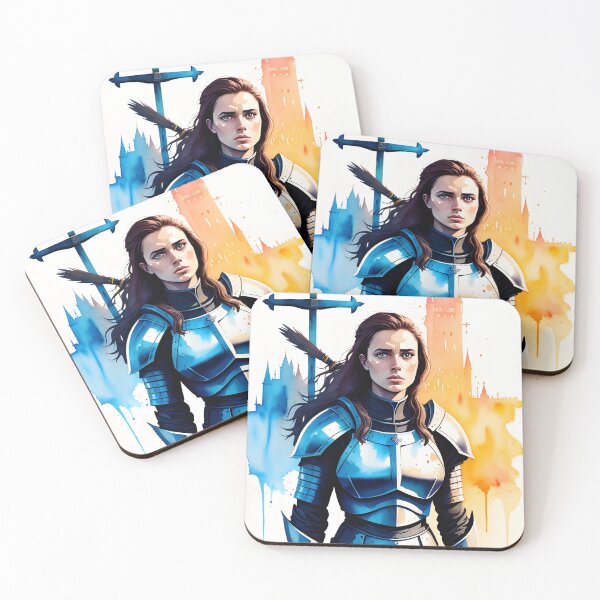 Item preview, Strong and Proud Female Knight in Silver Armor designed and sold by Erika V..