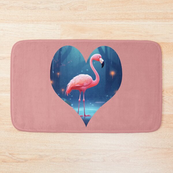 Item preview, Pink flamingo in Camargue heart designed and sold by Astralia.