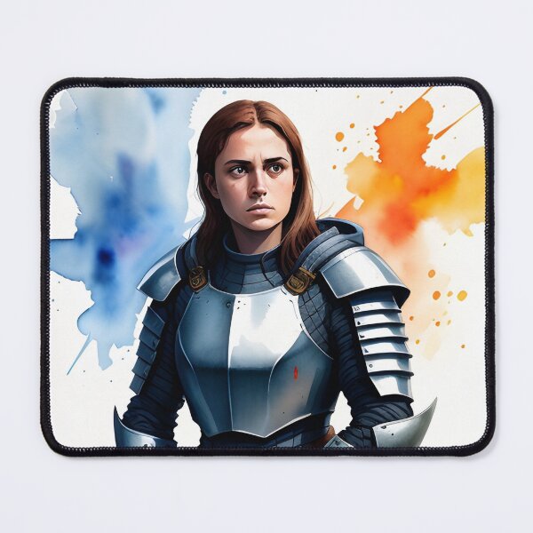 Item preview, Strong and Proud Female Knight in Silver Armor designed and sold by Erika V..
