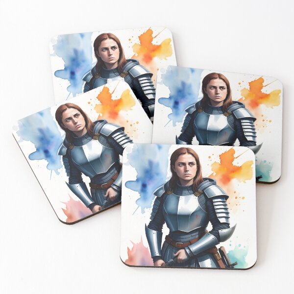 Item preview, Strong and Proud Female Knight in Silver Armor designed and sold by Erika V..