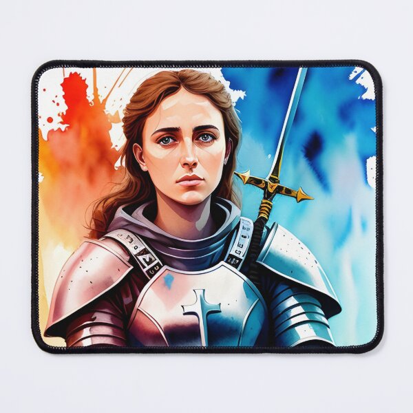 Item preview, Strong and Proud Female Knight in Silver Armor designed and sold by Erika V..