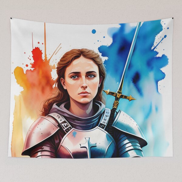 Item preview, Strong and Proud Female Knight in Silver Armor designed and sold by Erika V..