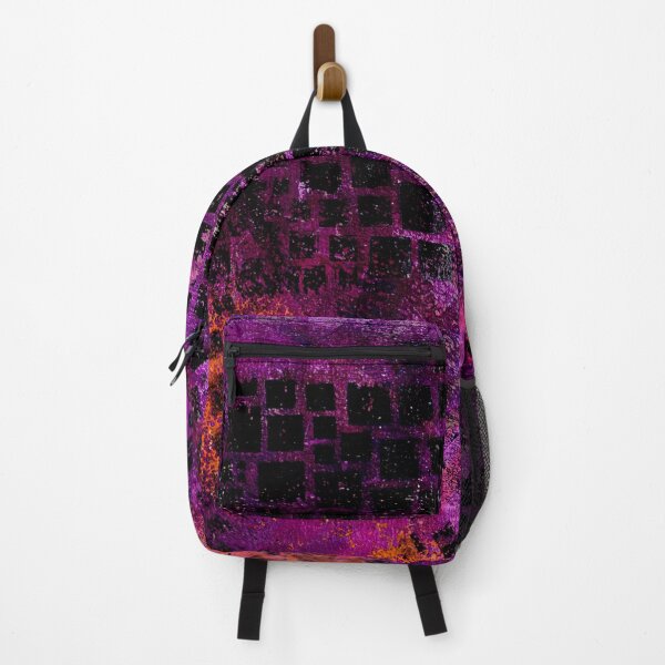 Aperçu de l'œuvre Résumé en violet, noir et orange créée et vendue par LiszaB.
