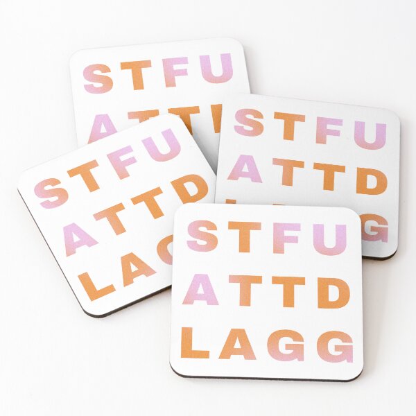 Item preview, STFUATTDLAGG Pink/Orange designed and sold by El's Library Card.