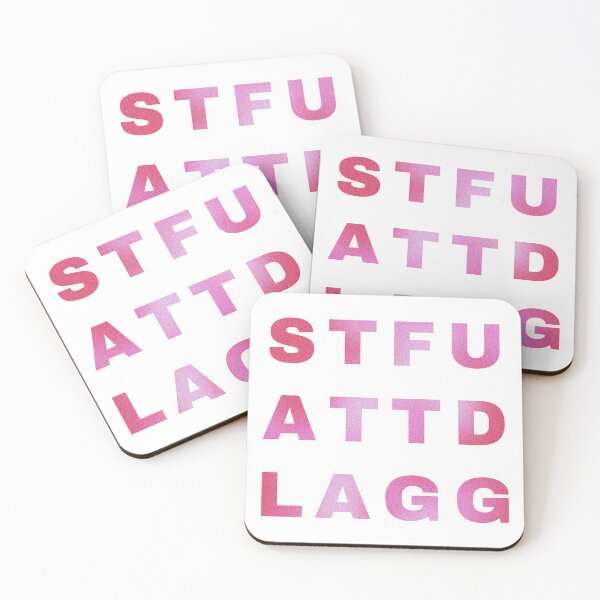 Item preview, STFUATTDLAGG Pink/Red designed and sold by El's Library Card.