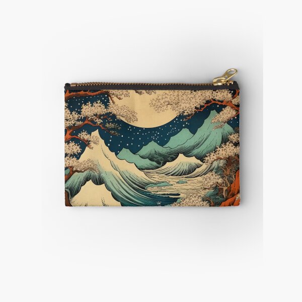 Item preview, Japanese Japan Wood-block Okiyo-e Mountian Moonlight Garden designed and sold by BrandonArtWorld.