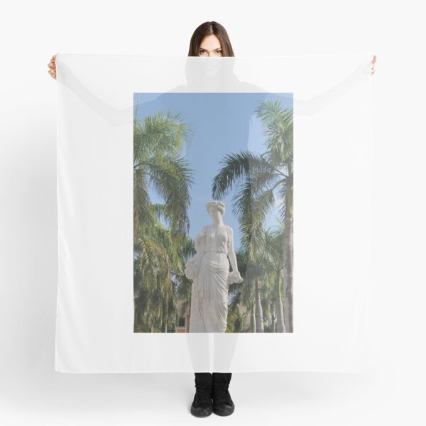 Statue, young, girl, ancient, classical, style, palms Scarf