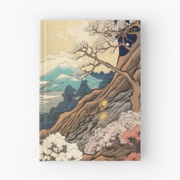 Item preview, Japanese Japan Wood-block Okiyo-e Mountian Moonlight Garden designed and sold by BrandonArtWorld.