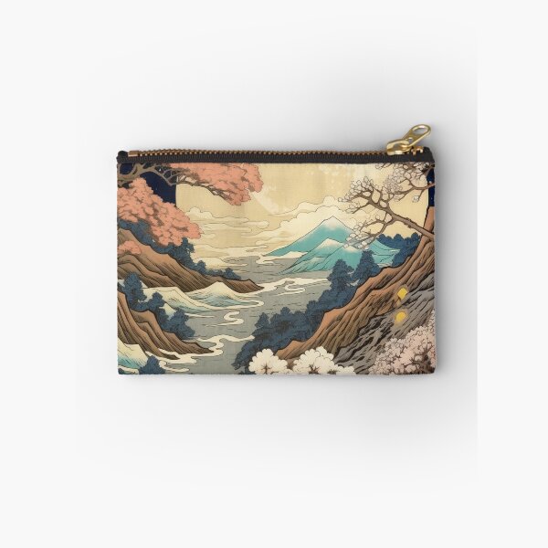 Item preview, Japanese Japan Wood-block Okiyo-e Mountian Moonlight Garden designed and sold by BrandonArtWorld.