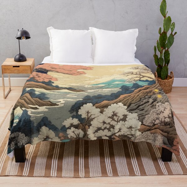 Item preview, Japanese Japan Wood-block Okiyo-e Mountian Moonlight Garden designed and sold by BrandonArtWorld.