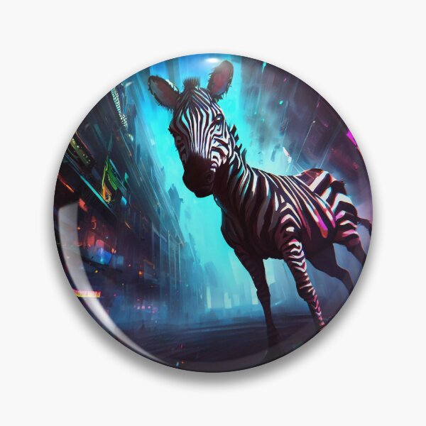 Item preview, Cyberpunk Zebra designed and sold by CritterCulture.