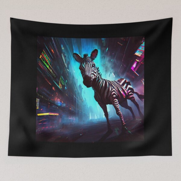 Item preview, Cyberpunk Zebra designed and sold by CritterCulture.