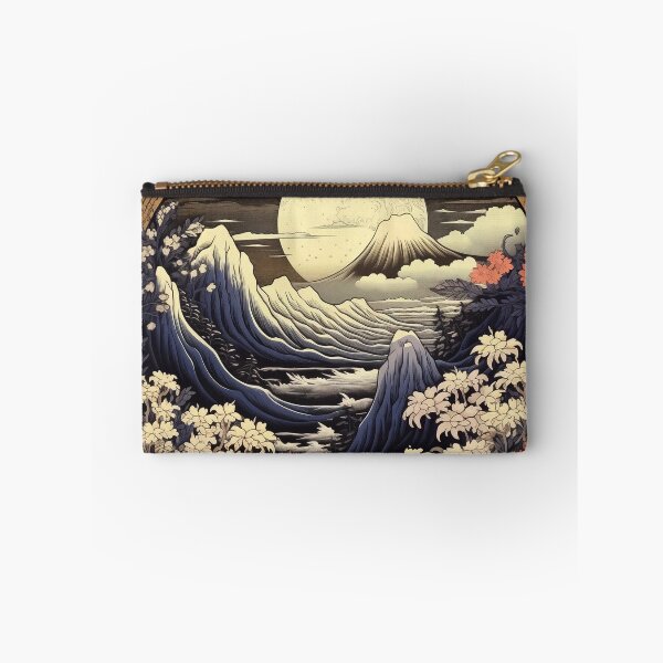 Item preview, Japanese Japan Wood-block Okiyo-e Mountian Moonlight Garden designed and sold by BrandonArtWorld.
