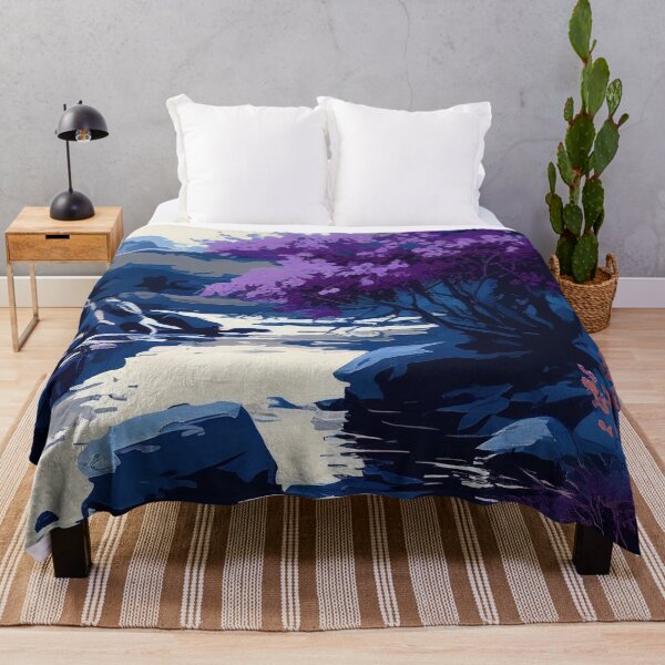 Artikelvorschau, Lila-blaue Duotone-Flusslandschaft entworfen und verkauft von TheArtMage.