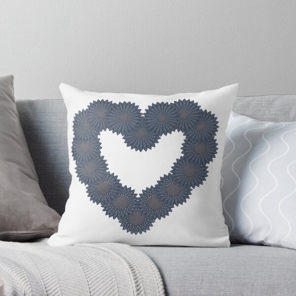 Item preview, heart and flowers. Denim photocollage designed and sold by denimaheart.