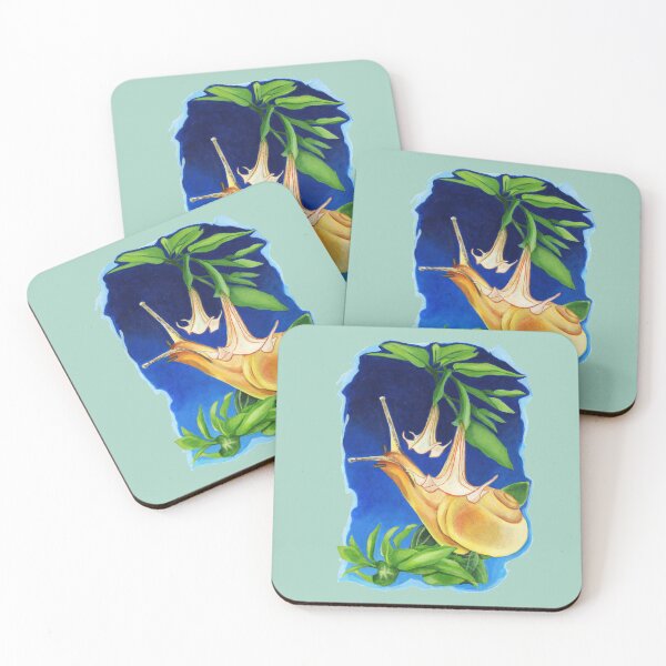 Item preview, Snail and angel's trumpets designed and sold by KnowingWonder.
