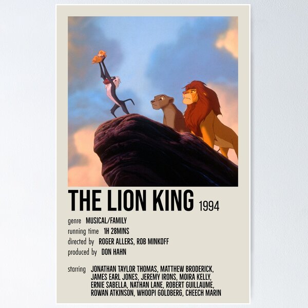 Item preview, The Lion King (1994) Poster designed and sold by Lucy Marrett.