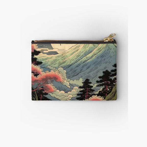 Item preview, Japanese Japan Wood-block Okiyo-e Mountian Moonlight Garden designed and sold by BrandonArtWorld.