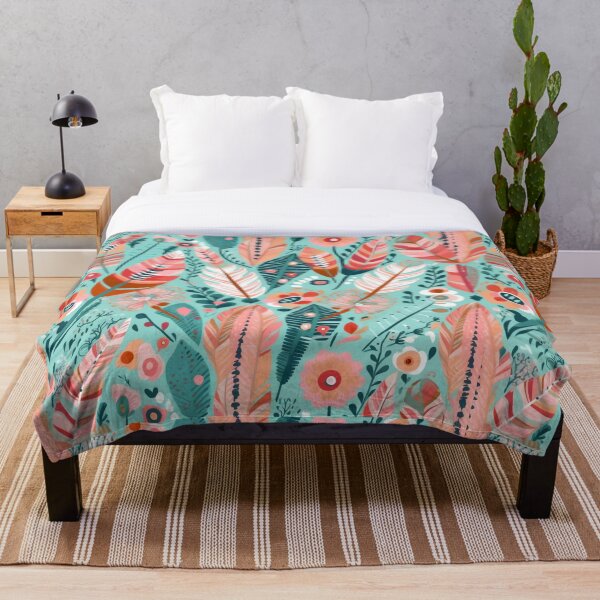 Aperçu de l'œuvre Motif de plumes Boho créée et vendue par SaikoDesigns.