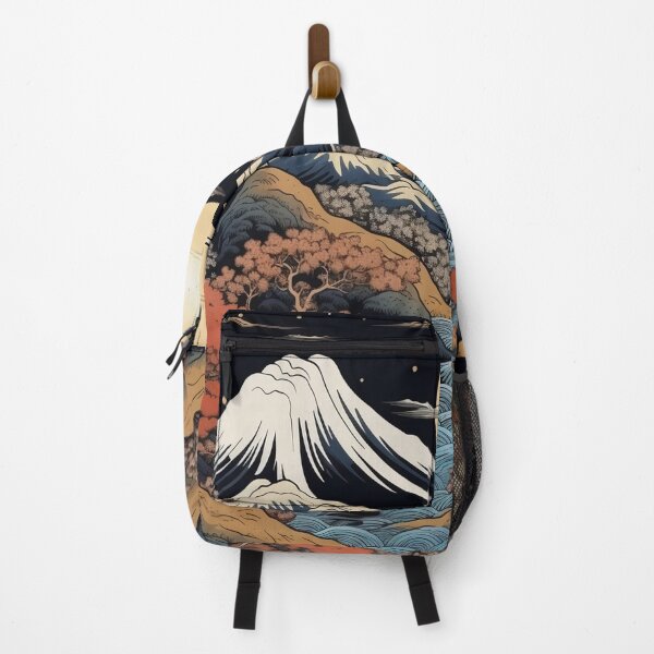 Item preview, Japanese Japan Wood-block Okiyo-e Mountian Moonlight Garden designed and sold by BrandonArtWorld.