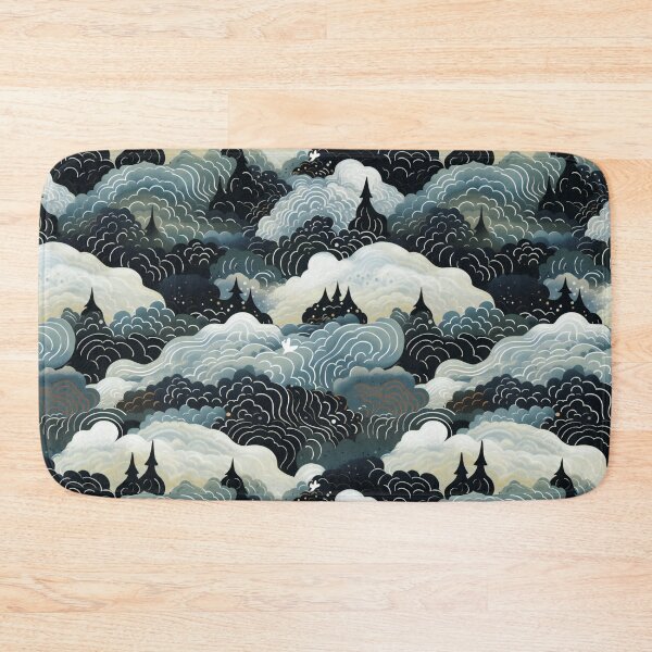 Item preview, Night Sky - Black and White - Organic Abstract Art - Original Artwork Pattern designed and sold by ShadedGallery.
