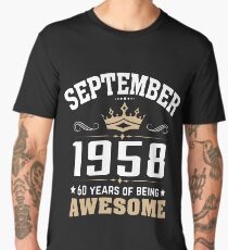 September 1958 60 years of being awesome Men's Premium T-Shirt