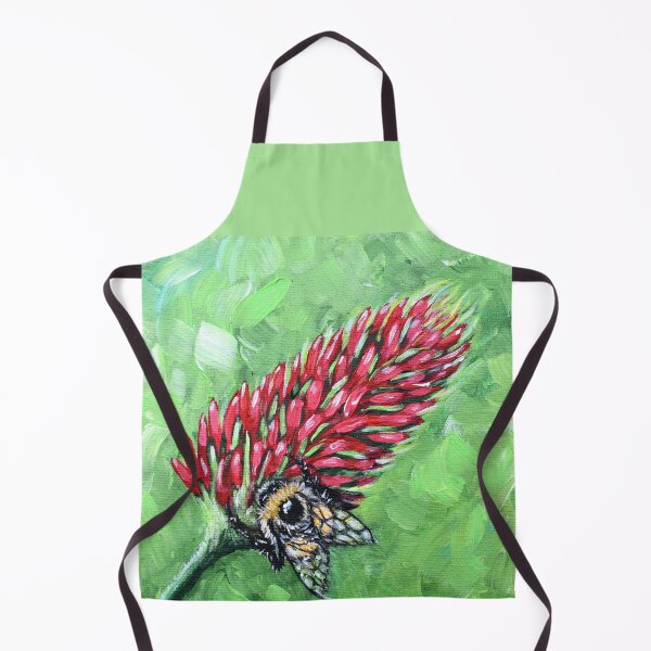 Item preview, Bee on Crimson Clover Painting designed and sold by Art by Kirsten Sneath.