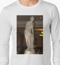Statue, young, girl, ancient, classical, style, palms Long Sleeve T-Shirt