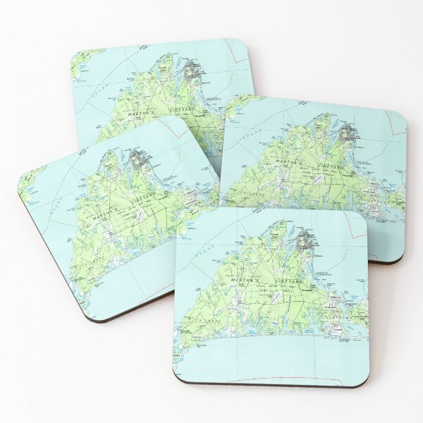 Item preview, Vintage Map of Marthas Vineyard (1986) designed and sold by BravuraMedia.