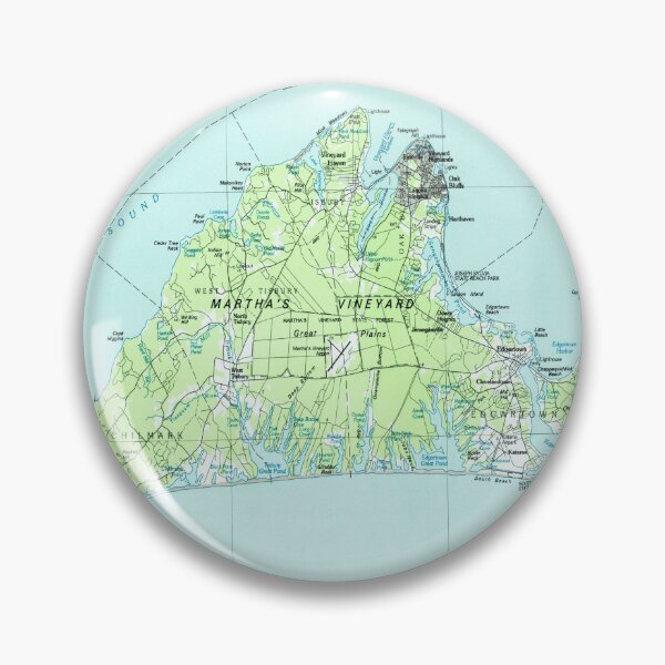 Item preview, Vintage Map of Marthas Vineyard (1986) designed and sold by BravuraMedia.