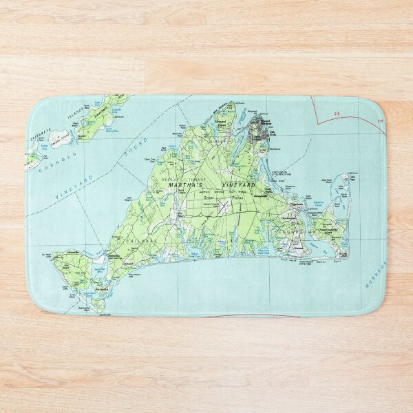 Item preview, Vintage Map of Marthas Vineyard (1986) designed and sold by BravuraMedia.