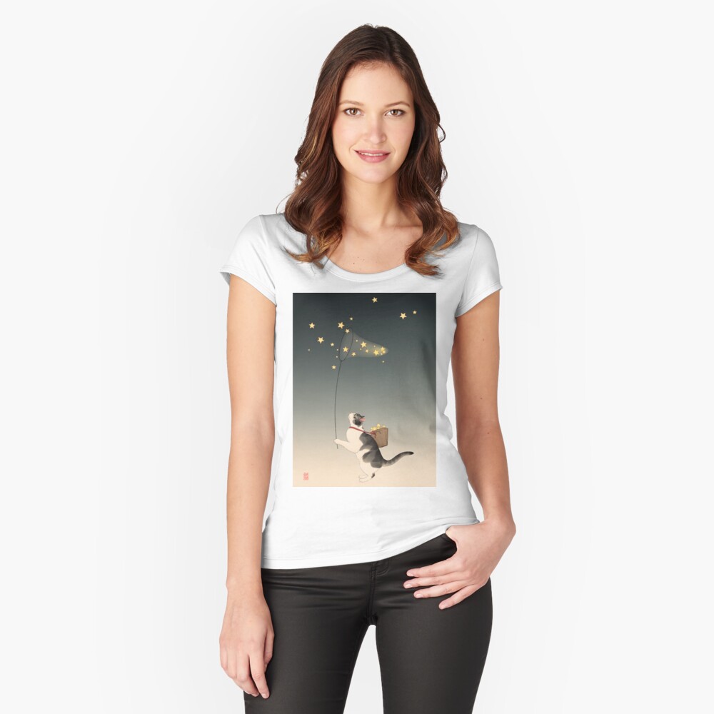 Item preview, Fitted Scoop T-Shirt designed and sold by BroccoliCatArt.
