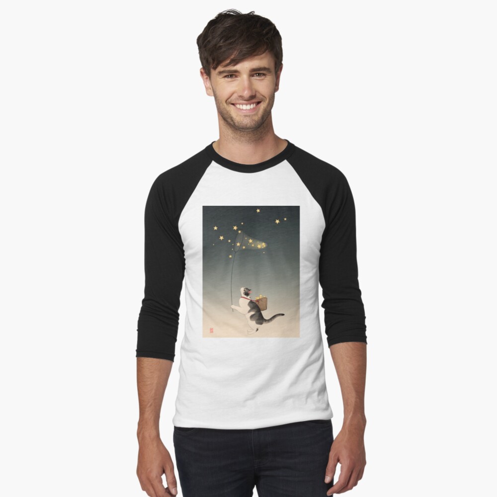 Item preview, Baseball ¾ Sleeve T-Shirt designed and sold by BroccoliCatArt.