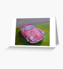 Red Porsche 356 Greeting Card