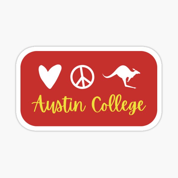Love, Peace, Roos - Austin College RooNation Sticker