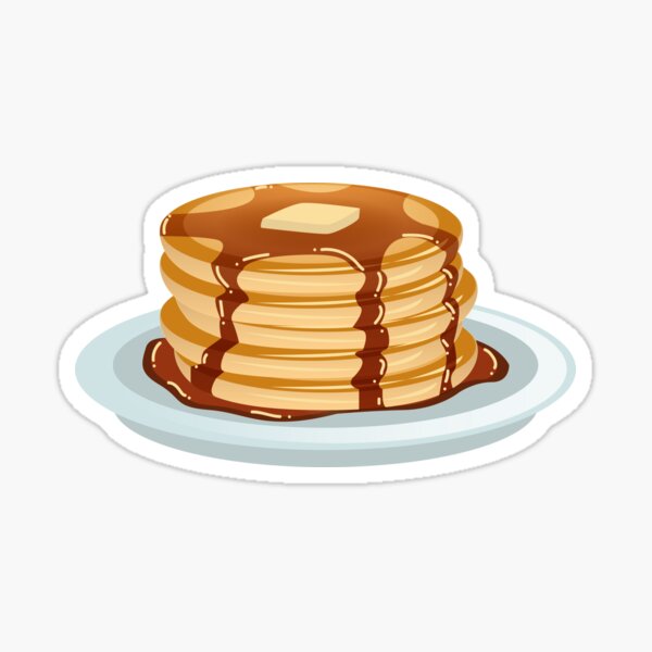 Pancakes with Maple Syrup Pattern Sticker