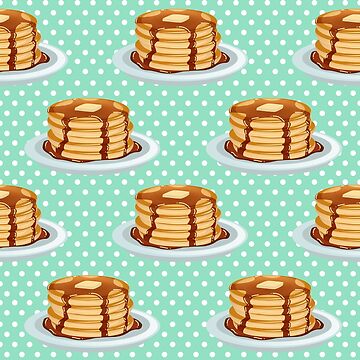 Artwork thumbnail, Pancakes with Maple Syrup Pattern by tanyadraws