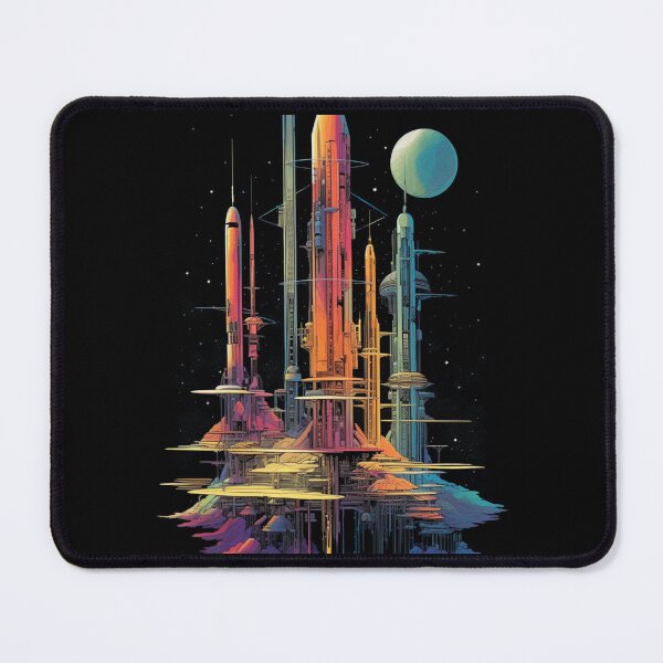 Item preview, Cosmic Ascension: Retro-Futuristic Space Elevators designed and sold by JLCableStudio.