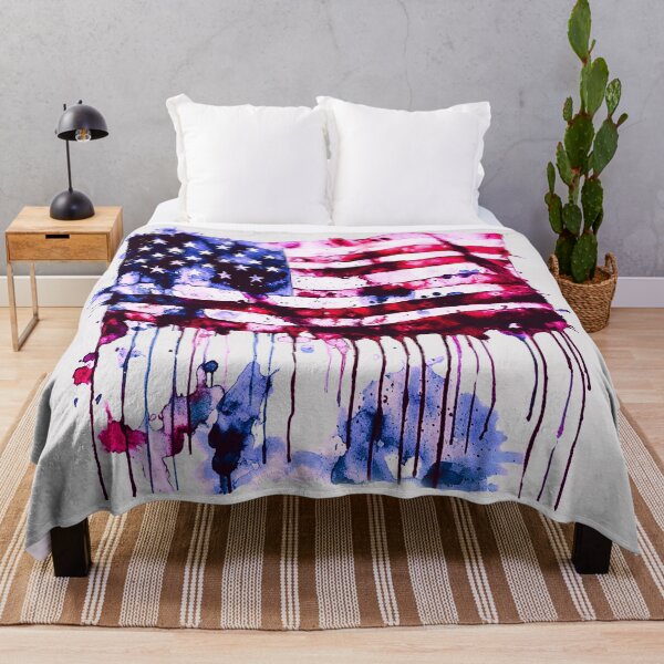 Item preview, Watercolor American Flag designed and sold by OutOfTheBoxArt1.