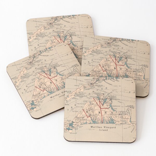 Item preview, Vintage Map of Marthas Vineyard (1905) designed and sold by BravuraMedia.