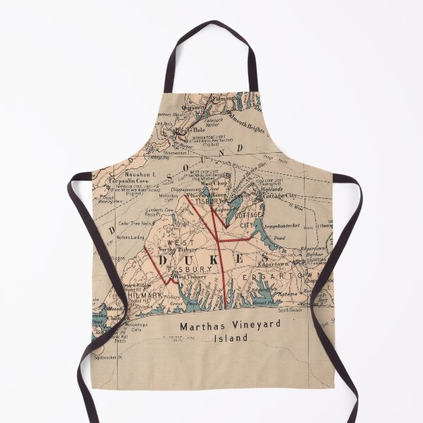 Item preview, Vintage Map of Marthas Vineyard (1905) designed and sold by BravuraMedia.