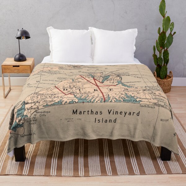 Item preview, Vintage Map of Marthas Vineyard (1905) designed and sold by BravuraMedia.