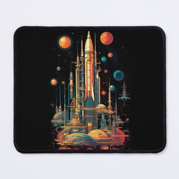 Item preview, Cosmic Ascension: Retro-Futuristic Space Elevators designed and sold by JLCableStudio.