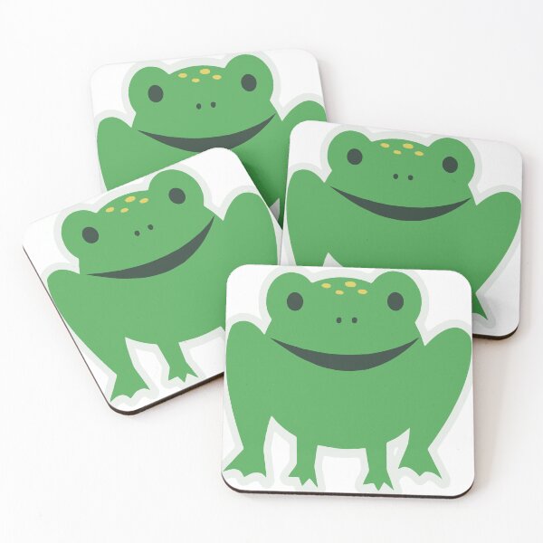 Item preview, Yellow spotted green frog smiles wide mouthed designed and sold by AlanSmall56.