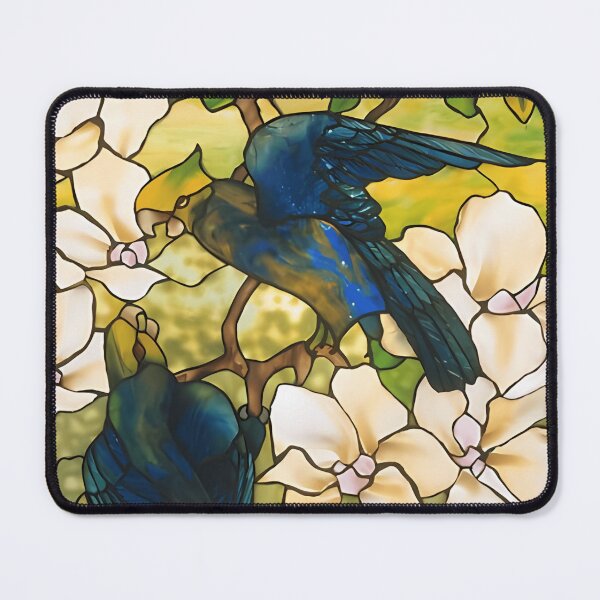 Item preview, Louis Comfort Tiffany, Hibiscus and Parrots designed and sold by NouveauEra.