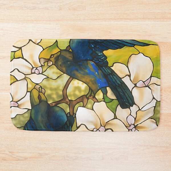 Item preview, Louis Comfort Tiffany, Hibiscus and Parrots designed and sold by NouveauEra.