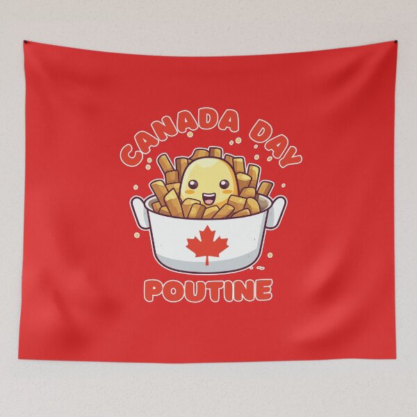 Aperçu de l'œuvre Canada Day Funny Kawaii Poutine créée et vendue par danielliamgill.